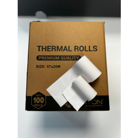 Caja x100 Rollos de Papel Termico 57x20  