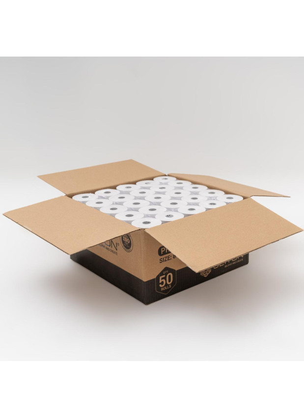 Caja x50 Rollos de Papel Termico 80x60 Caja x50 Rollos de Papel Termico 80x60