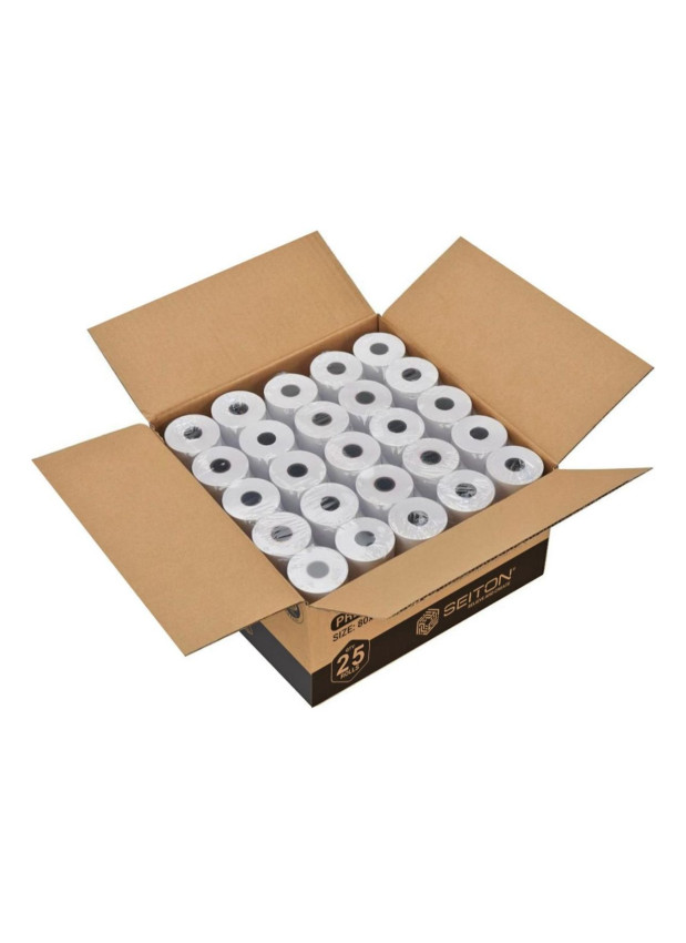 Caja x25 Rollos de Papel Termico 80x60  