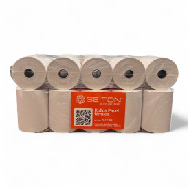 Pack x 10 Rollos de Papel Termico 80x60 