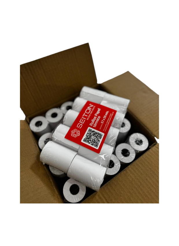 Pack x10 Rollos de Papel Termico 57x20 
