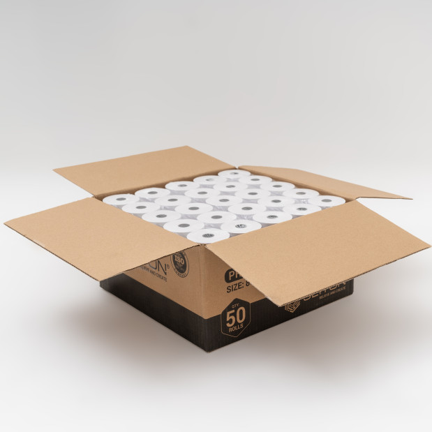 Caja x50 Rollos de Papel Termico 80x60 Caja x50 Rollos de Papel Termico 80x60